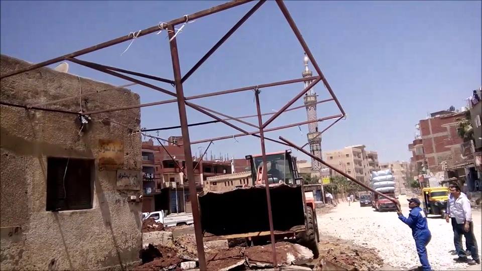  بالفيديو  .. إزالة تعديات سوق الحمراوي كفر الشيخ