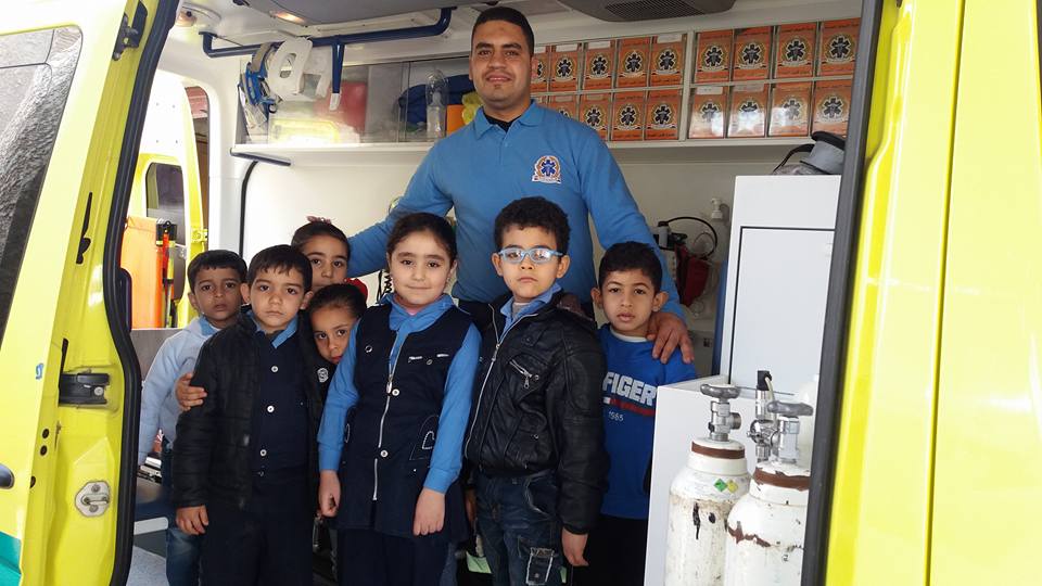  إسعاف كفر الشيخ تدرب تلاميذ المدارس على مبادئ الإسعافات الأولية