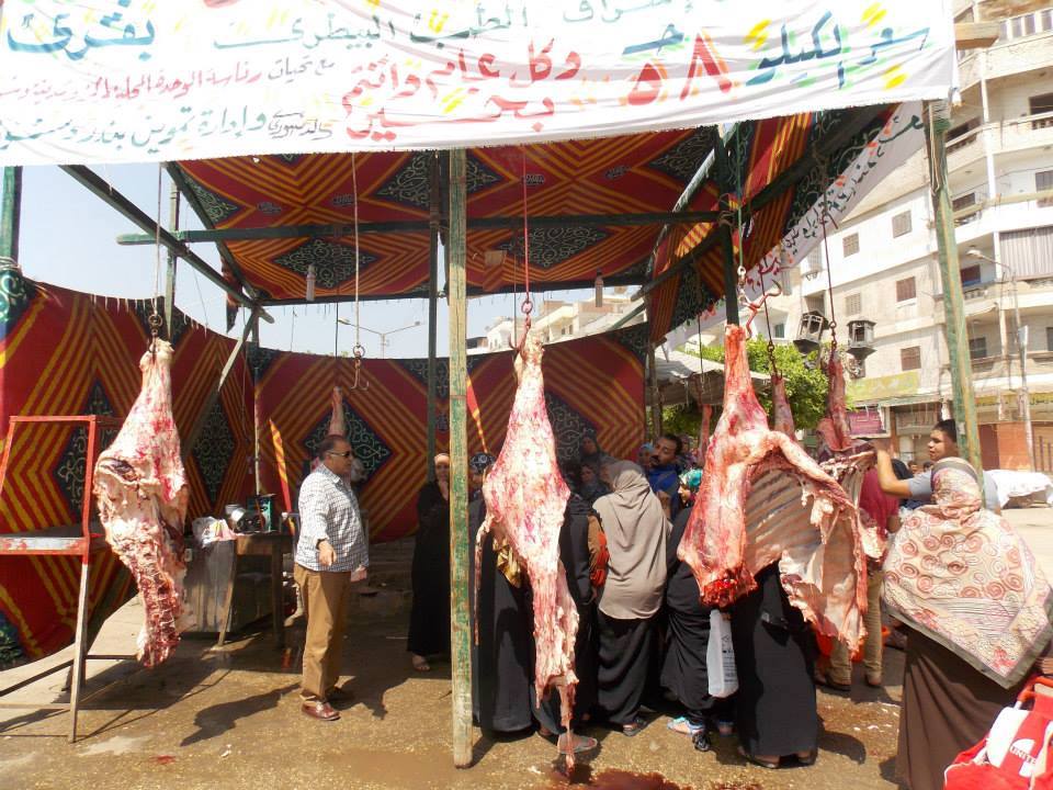  إقبال كبير على منافذ بيع اللحوم والسلع تحت اشراف مجلس مدينة دسوق 