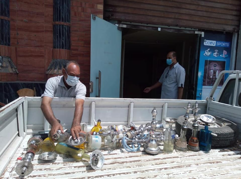  حملات مكبرة لإزالة الاشغالات ومصادرة 27 شيشة بمركز دسوق