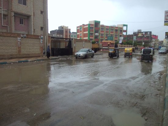  بالصور :  سقوط أمطار غزيرة فى شمال كفر الشيخ