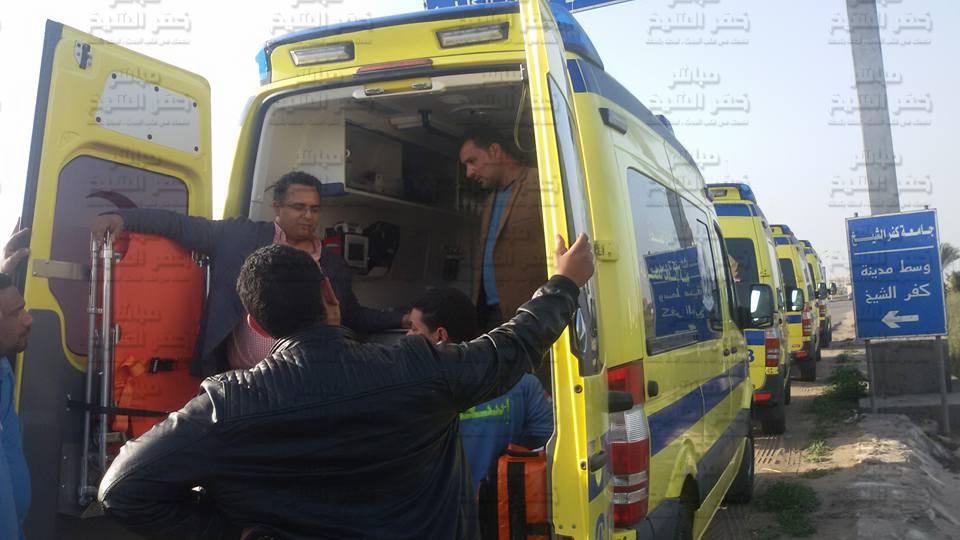  بالصور: إسعاف كفر الشيخ يتسلم 5 سيارات اسعاف جديدة 