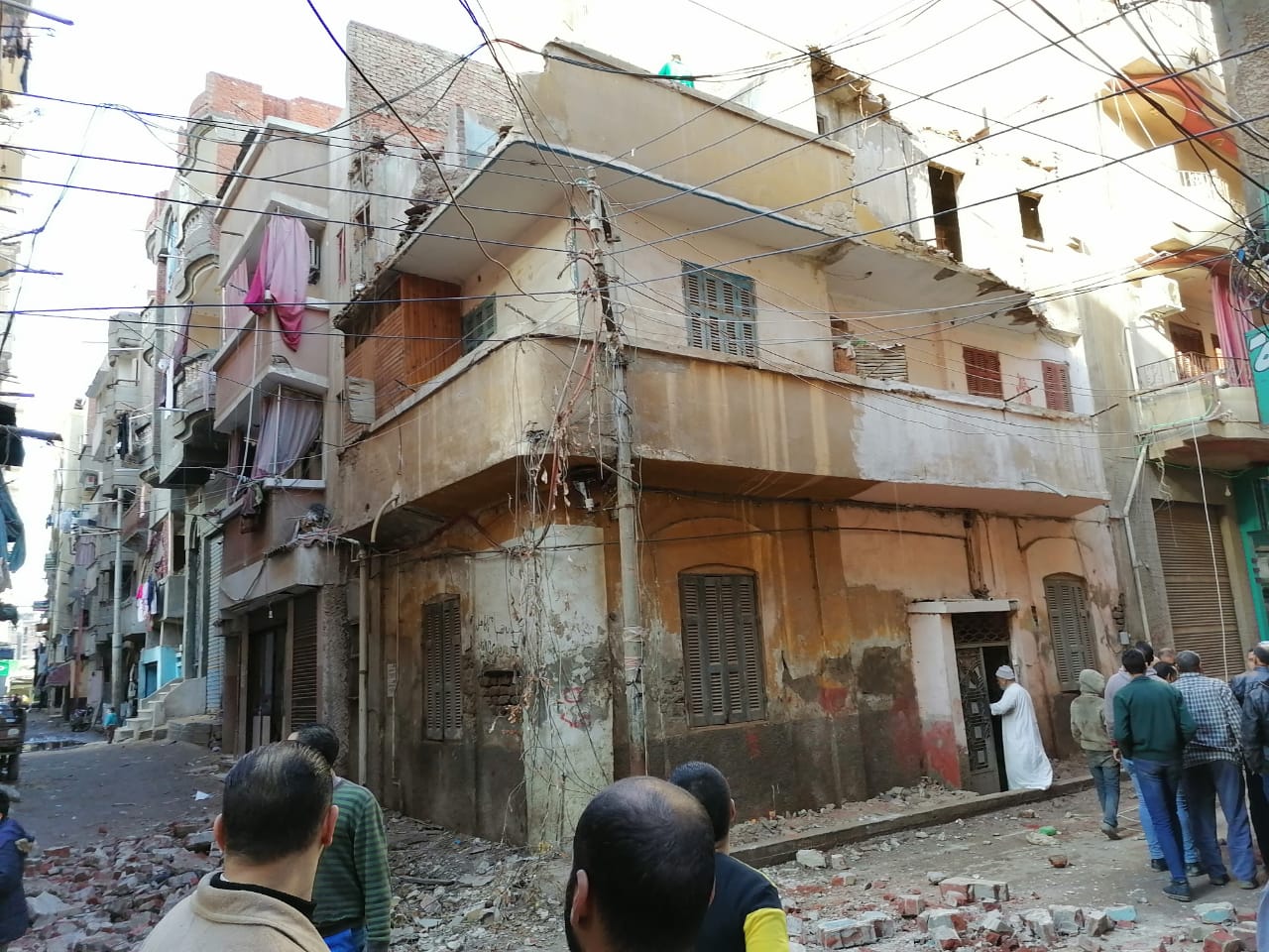   انهيار منزل مكون من طابقين في كفر الشيخ