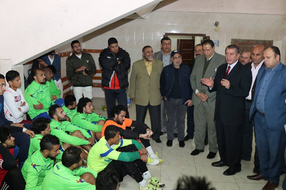  محافظ كفر الشيخ يُحفز لاعبى الفريق الأول للفوز على منية سمنود والصعود للممتاز