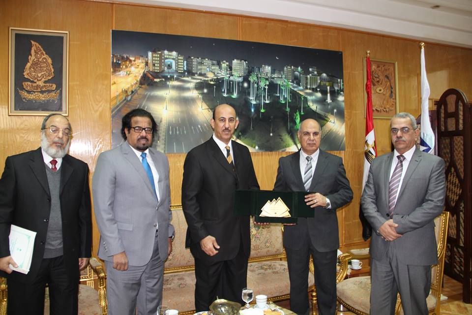  رئيس جامعة كفر الشيخ يستقبل المستشار الثقافي السعودي