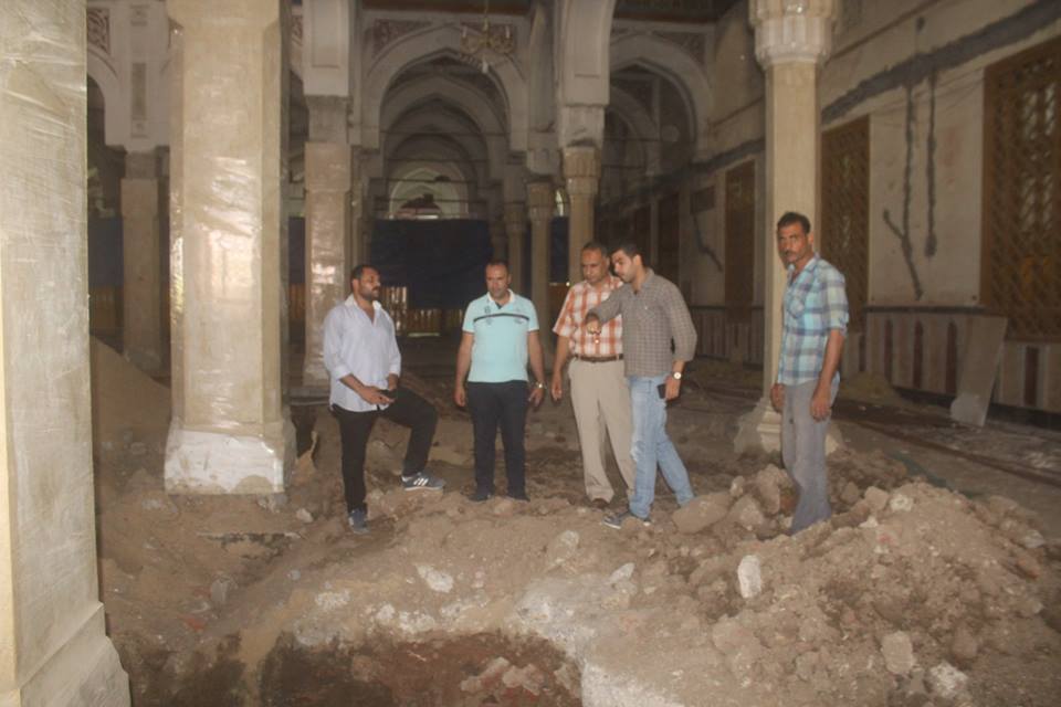  بالصور..  الاعمال القائمة بالمرحلة الثانية للمسجد الابراهيمى بدسوق