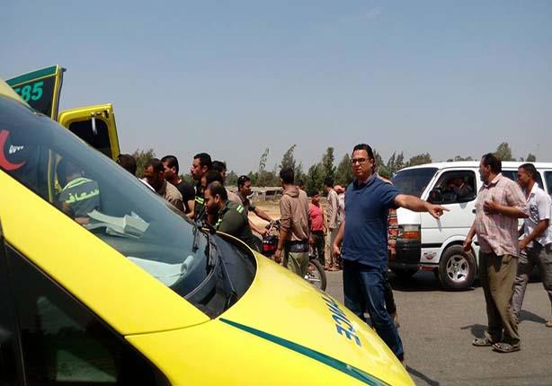  بالاسماء.. إصابة 8 أشخاص في حادث تصادم بكفر الشيخ 