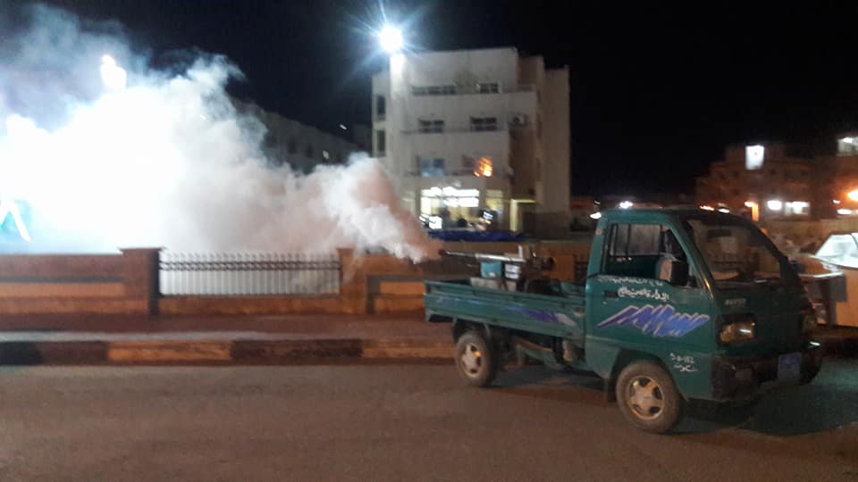  حملات نظافة ليلية ومقاومة البعوض بمصيف بلطيم