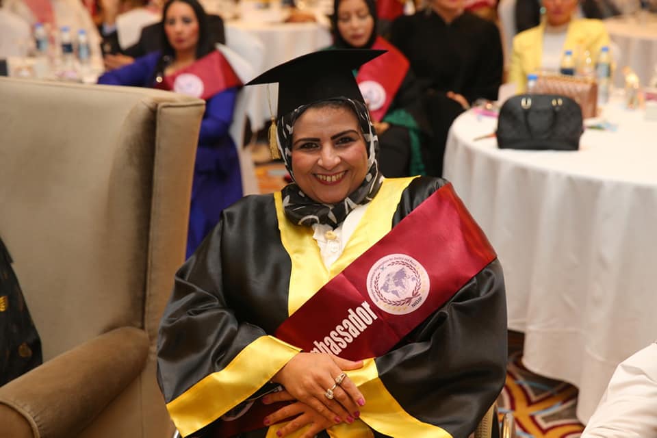  النائبة مها شعبان تحصل على الدكتوراه الفخرية من جامعة بايريدج للبحوث والدراسات